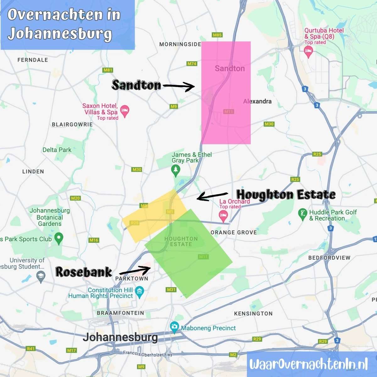 Overnachten in Johannesburg